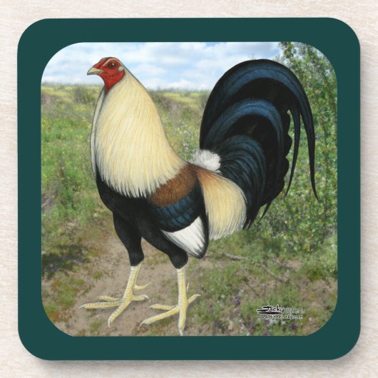 Land Road Gamecocock Onderzetter (Voorkant)