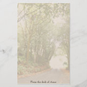 Land Road met Trees Personalized Stationery Briefpapier (Voorkant)
