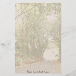 Land Road met Trees Personalized Stationery Briefpapier