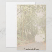 Land Road met Trees Personalized Stationery Briefpapier (Voorkant / Achterkant)
