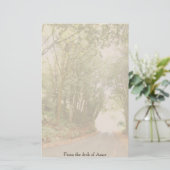 Land Road met Trees Personalized Stationery Briefpapier (Staand voorkant)