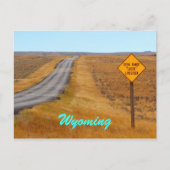 Land Road Open Range Wyoming Briefkaart (Voorkant)