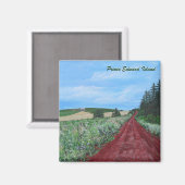 Land Road Square Magnet (Voorkant / Achterkant)