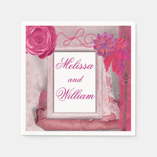 Land Robuust mooi Paars Servetten (Voorkant)