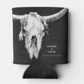 Land Rodeo Western Zwart-wit Bull Skull Blikjeskoeler (Achterkant)