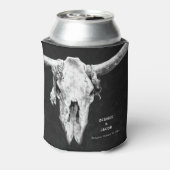Land Rodeo Western Zwart-wit Bull Skull Blikjeskoeler (Blikje Achterkant)