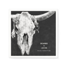 Land Rodeo Western Zwart-wit Bull Skull