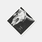 Land Rodeo Western Zwart-wit Bull Skull Servet (Hoek)
