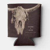 Land Rodeo Westerne bruine stier schedel Blikjeskoeler (Voorkant)