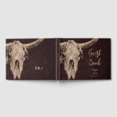 Land Rodeo Westerne bruine stier schedel Gastenboek (Volledig)