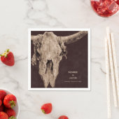 Land Rodeo Westerne bruine stier schedel Servet (Insitu)