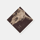 Land Rodeo Westerne bruine stier schedel Servet (Hoek)