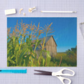 Land Roestland Oud Barn Blauw Groen Boerderij Tissuepapier (Craft)