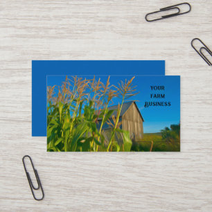 Land Roestland Oud Barn Blauw Groen Boerderij Visitekaartje