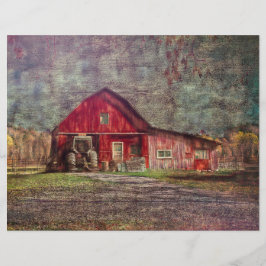  land Roestland oude rode textuur Barn