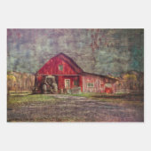  land Roestland oude rode textuur Barn Inpakpapier Vel (Voorkant)