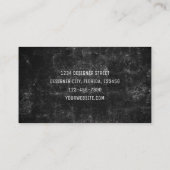 Land Roestzwart en witte  textuur Visitekaartje (Achterkant)