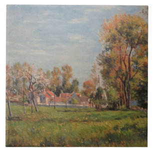 Land rond Lagny, Frankrijk (landschap) Tegeltje