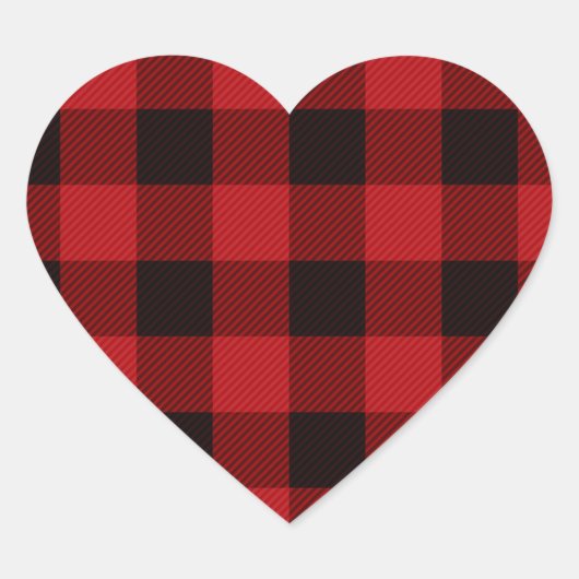 Land rood en zwarte vlecht hart sticker (Voorkant)