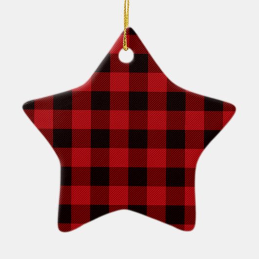 Land rood en zwarte vlecht keramisch ornament (Voorkant)