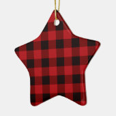 Land rood en zwarte vlecht keramisch ornament (Links)