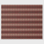 Land Rood Groene Sneeuwvlokken Kerstmis Cadeaupapier (Vlak)