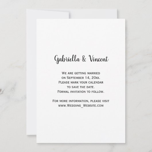 Land Roos Cowboy Boots Wedding Save the Date (Achterkant)