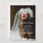 Land Roos Cowboy Boots Western Save the Date Kaart (Voorkant)