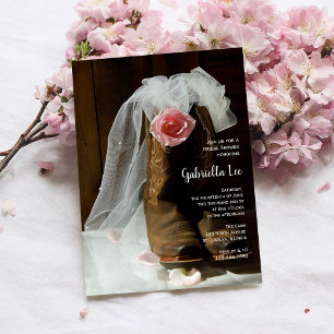 Land Roos Cowboy Boots Western Vrijgezellenfeest Kaart