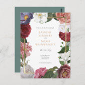 Land Roos Faux Gold Foil Bespaar de datum Briefkaart (Voorkant / Achterkant)