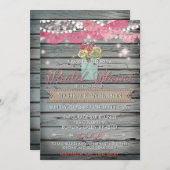 Land Roos Rustic Mason Jar Vrijgezellenfeest Uitno Kaart (Voorkant / Achterkant)