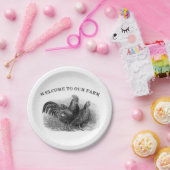 Land Rooster en kip voor elk doel bord (Feest)