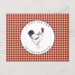 Land Rooster Farmhouse Cadeaubon Briefkaart