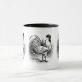  land Rooster zwarte witte mok (Midden)