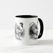  land Rooster zwarte witte mok (Voorkant rechts)