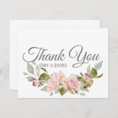 Land  Roses Bouquet Dank je Bedankkaart (Voorkant / Achterkant)
