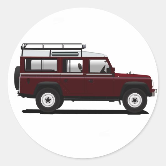 Land Rover 110 Ronde Sticker (Voorkant)