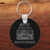 Land Rover Defender Classic  Hiking Duck Sleutelhanger (Voorkant)