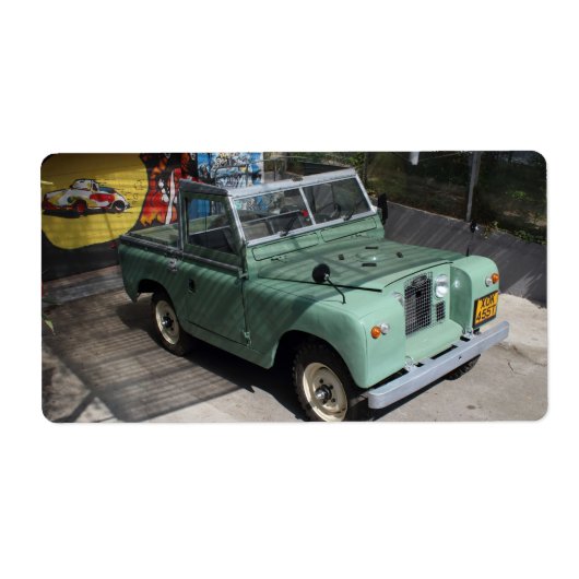Land Rover Series II SWB Etiket (Voorkant)
