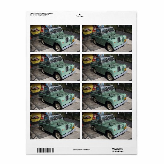 Land Rover Series II SWB Etiket (Full Sheet)