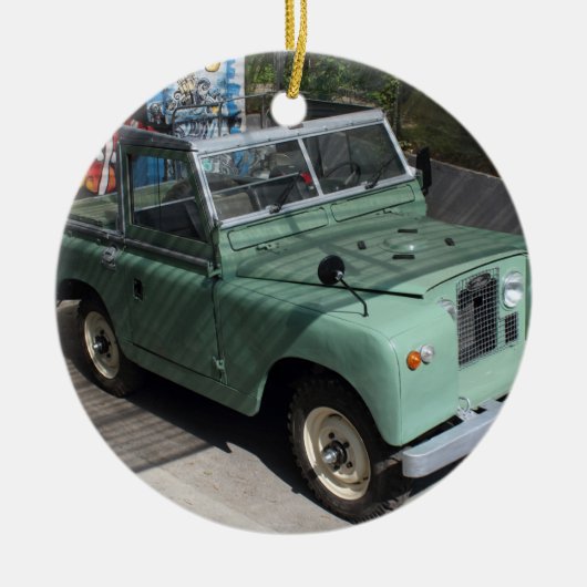 Land Rover Series II SWB Keramisch Ornament (Voorkant)