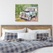 Land Rover Series III 109 Canvas Afdruk (Insitu (Slaapkamer))