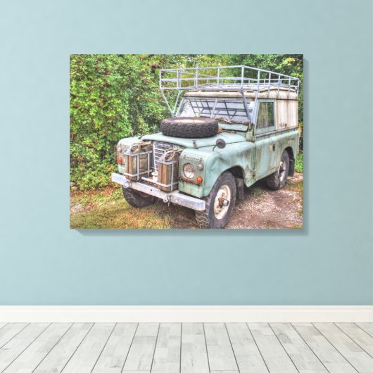 Land Rover Series III 109 Canvas Afdruk (Insitu (Houten vloer))