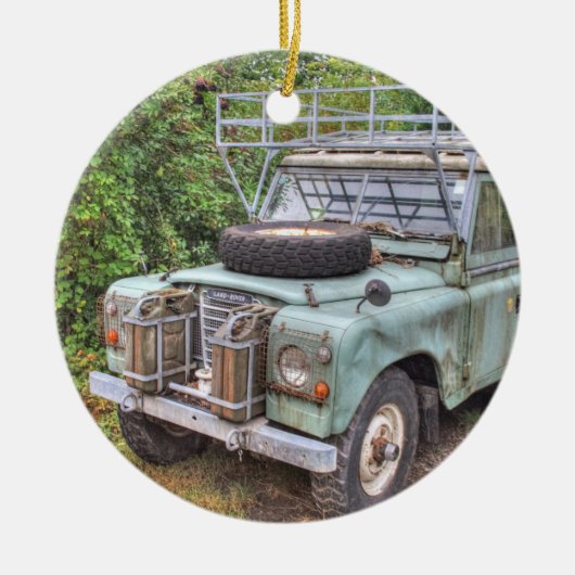 Land Rover Series III 109 Keramisch Ornament (Voorkant)