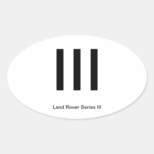 Land Rover Series III ovaal Ovale Sticker (Voorkant)