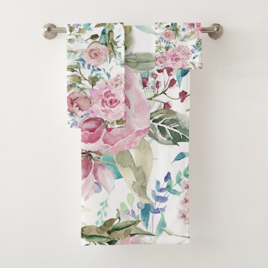 land Roze Blauwgroen lavendel Bad Handdoek (Insitu)