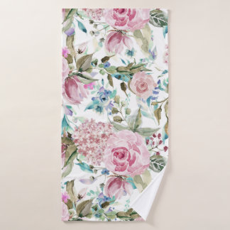 land Roze Blauwgroen lavendel Badhanddoek