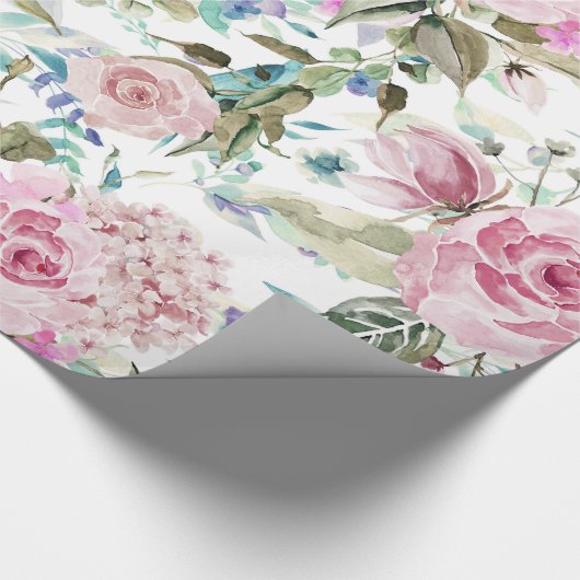  land Roze Blauwgroen lavendel Cadeaupapier (Hoek)