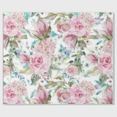  land Roze Blauwgroen lavendel Cadeaupapier (Vlak)