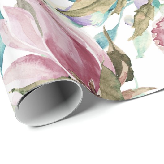 land Roze Blauwgroen lavendel Cadeaupapier (Rol Hoek)